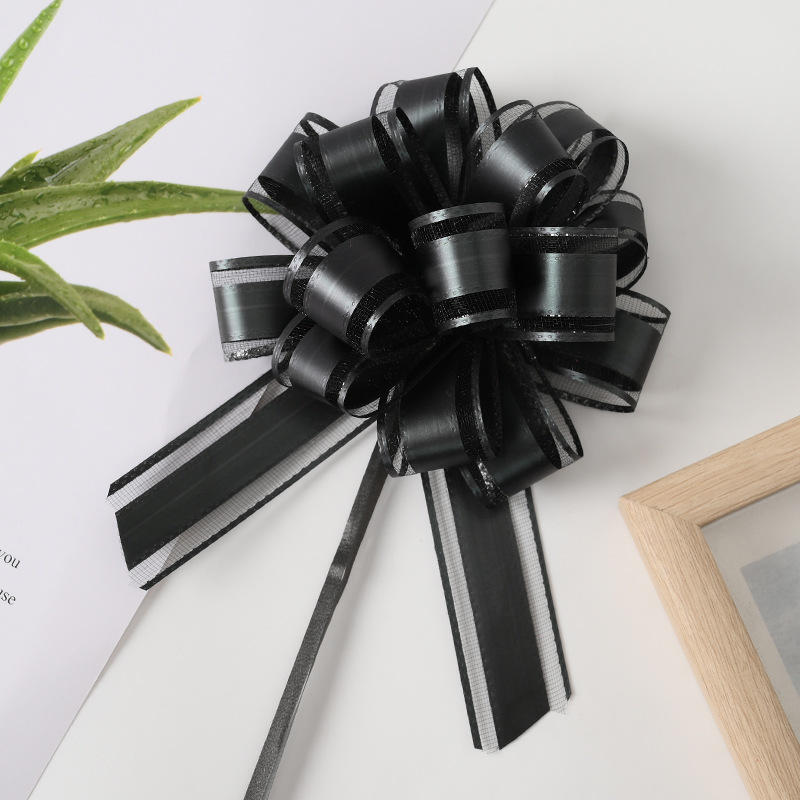 Comercio exterior transfronterizo mediano 30 bola de gasa de nieve mate flor regalo de Navidad embalaje de flores cinta de color metálico image 15