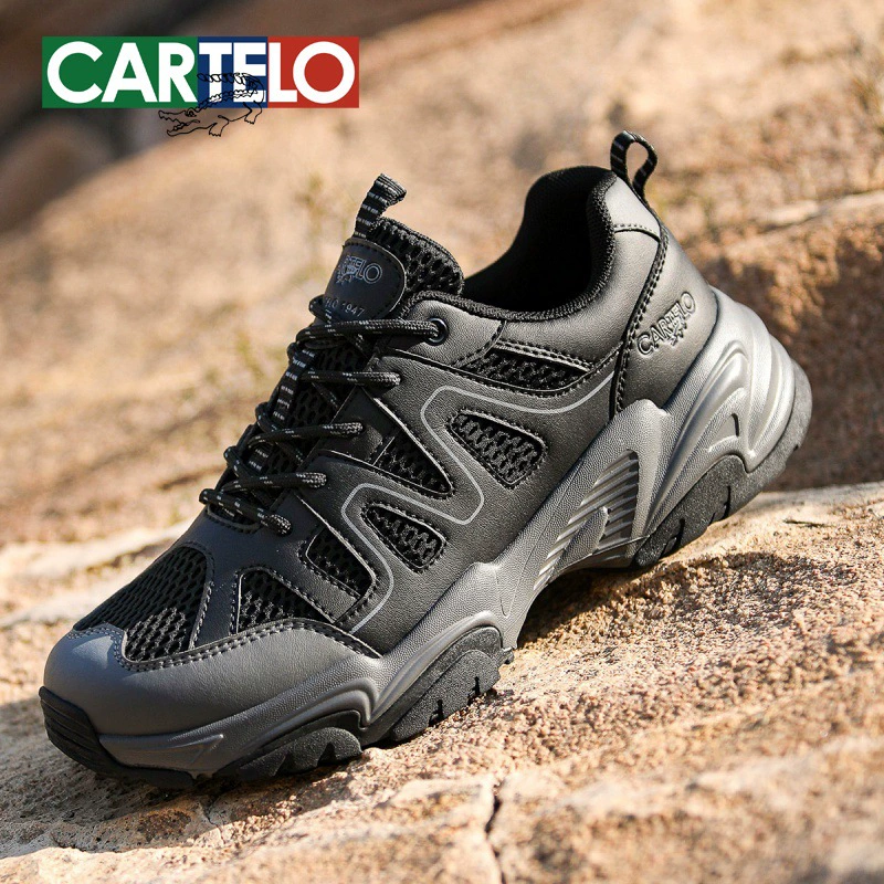 Мужская обувь 2025 новая летняя дышащая сетка спортивная обувь тренд дикий толстый подошв мужская обувь для бега