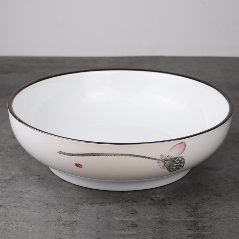 High-Temperature Resistant Soup Bowl, Pickled Fish Fillet Bowl, Boiled Meat Bowl, Simple Style Large Soup Bowl, Boiled Fish Basin, Ceramic Bowl