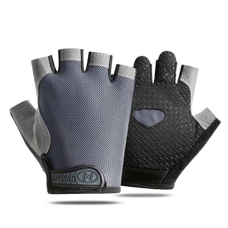 Guantes de fitness de medio dedo para adultos para mujer, deportes finos al aire libre, montañismo, pesca, antideslizante, transpirable, guantes de protección solar para ciclismo