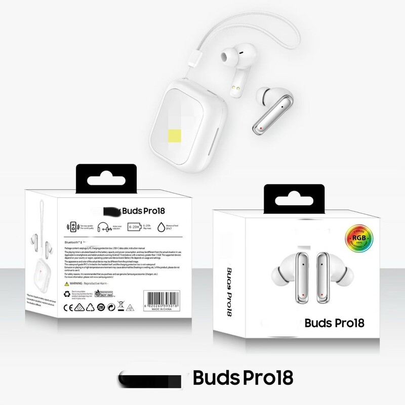 Cross-Border Hot-Selling Model 809Tws In-Ear Pro18 Stereo Wireless Bluetooth Earphones with Lanyard and Creative Hard Box Packaging
