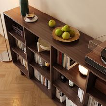 实木书架落地矮书柜客厅格子柜家用收纳置物柜幼儿园组合储物柜子