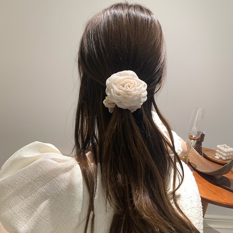 Women's Sweet Flower Organza Hair Tie display picture 2