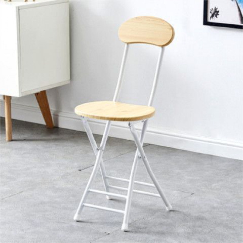 Taburete plegable silla de comedor doméstica taburete silla de respaldo silla de entrenamiento silla de dormitorio de estudiantes silla de computadora simple taburete redondo plegable