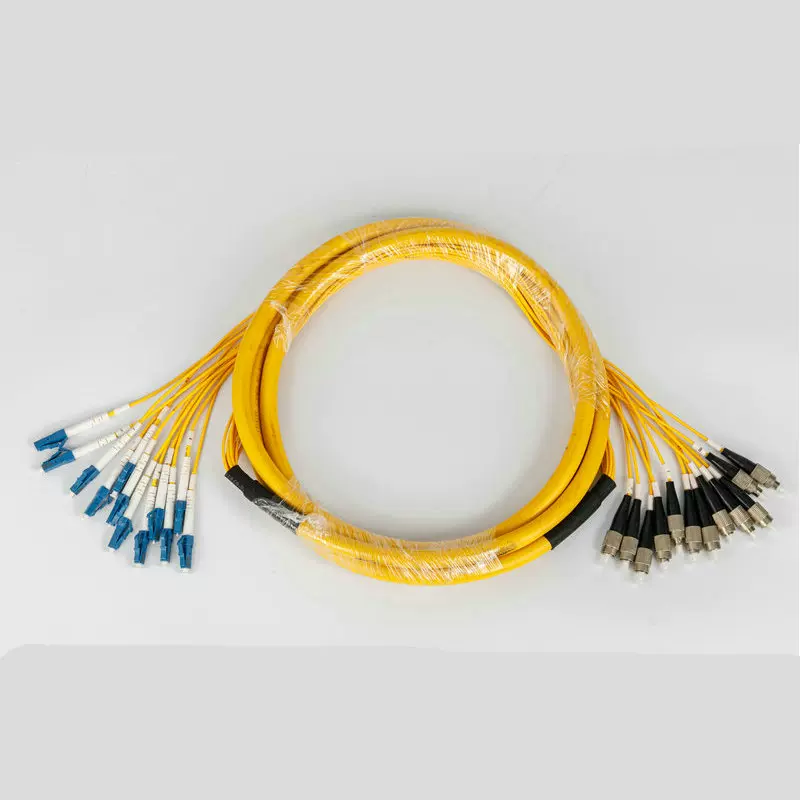FC-LC单模12芯集束跳线机房网络设备电信级多芯分支 缆跳线批发