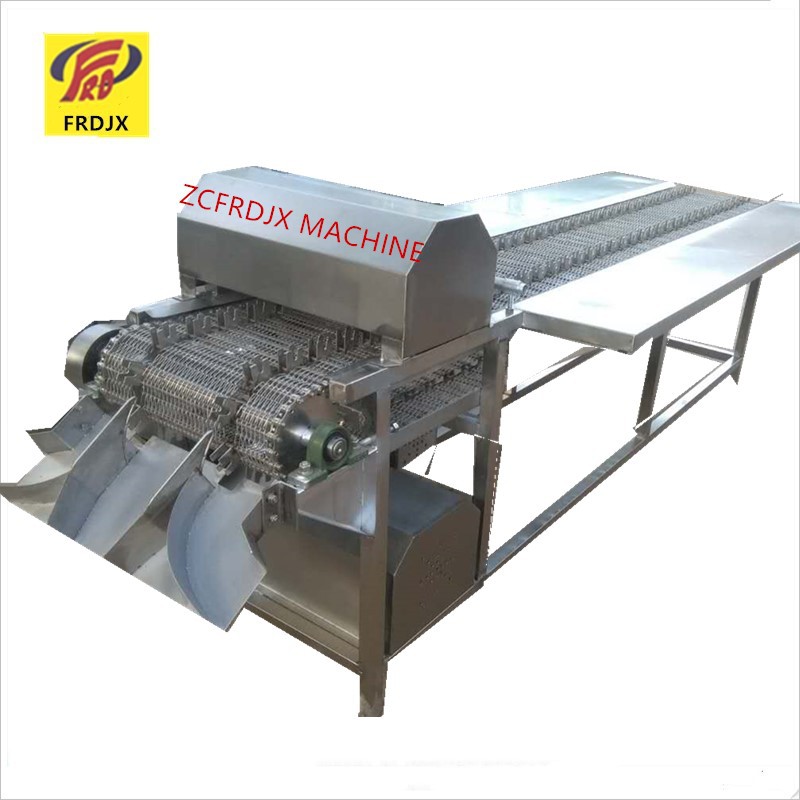 供应凤爪切割机 鸡爪分割输送机 鸡脚去皮处理成套设备