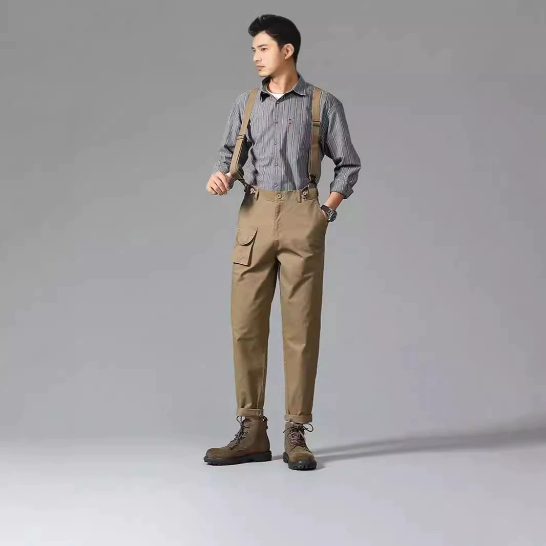 Amei Kaka американские ретро навесные брюки мужской vintage