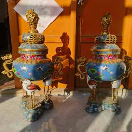 寺庙香炉户外大型景泰蓝熏香炉长方香炉多层塔炉有求必应铜鼎供桌