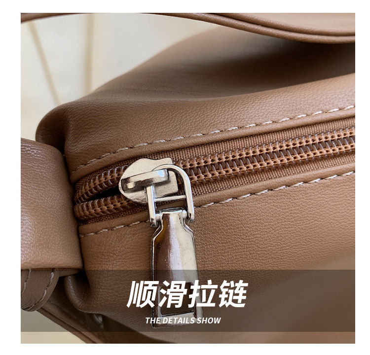 Soft Leather Simple Small Bag New Fashion Korean Version Tote Bag Autumn Single Shoulder Messenger Bag display picture 18