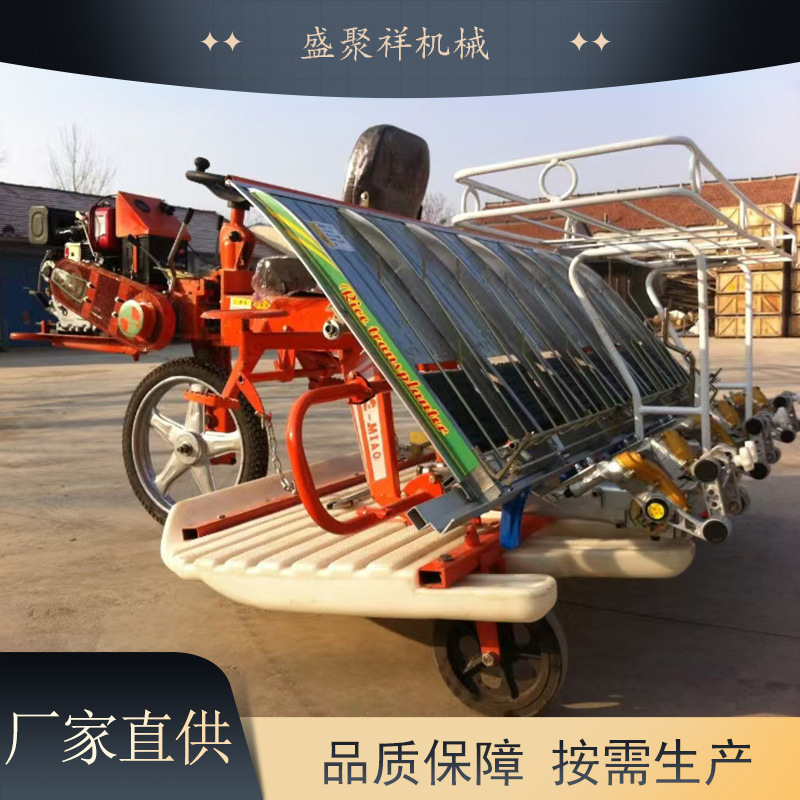 6行水稻插秧机独轮座驾式秧苗定植机水田栽苗机