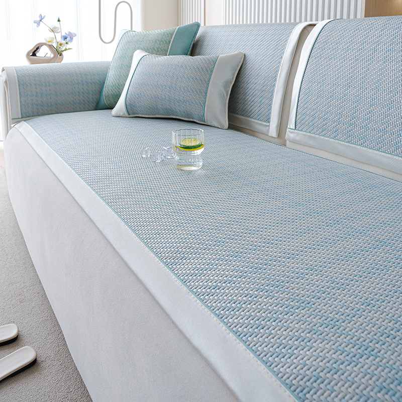 Nuevo cojín de sofá de ratán chino 2025 nuevo sofá de madera maciza de verano cojín de cojín de cojín de cojín de verano antideslizante de seda de hielo