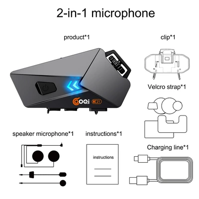 K21 Motorcycle Helmet Bluetooth Headset Motorcycle Helmet Headset - soft-label-hard-label-two-in-one-set