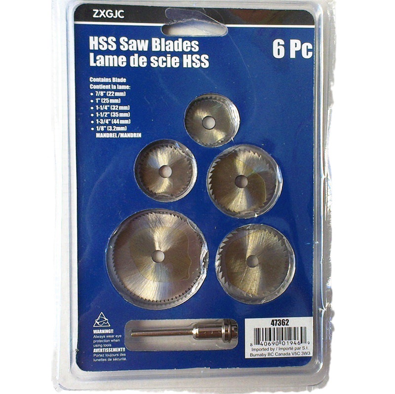 Hoja de sierra pequeña de acero de alta velocidad 3/6/7 piezas traje hoja de sierra circular DIY carpintería plástico aluminio plástico placa eléctrica molienda cuchilla de corte