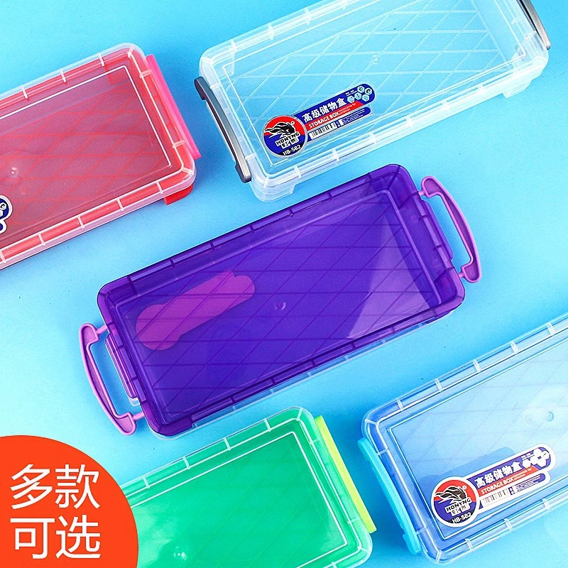 Art transparent storage box, pencil case painting