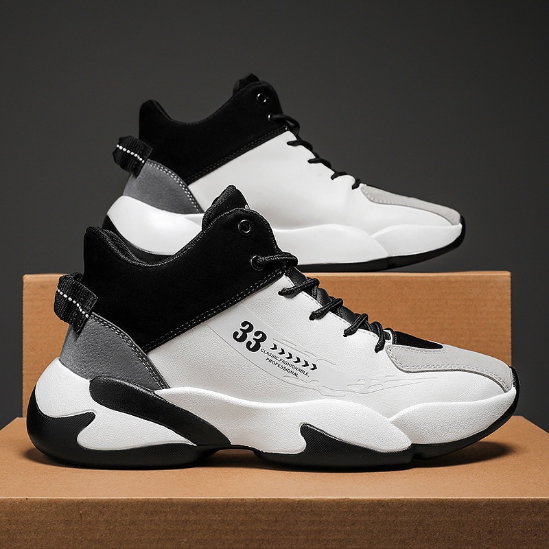 High-Top Men's Shoes, Winter 2023 New Model, Height-Increasing, Putian Sports Shoes for Running, Basketball, Dad Sneakers, Trendy Shoes, Dropshipping