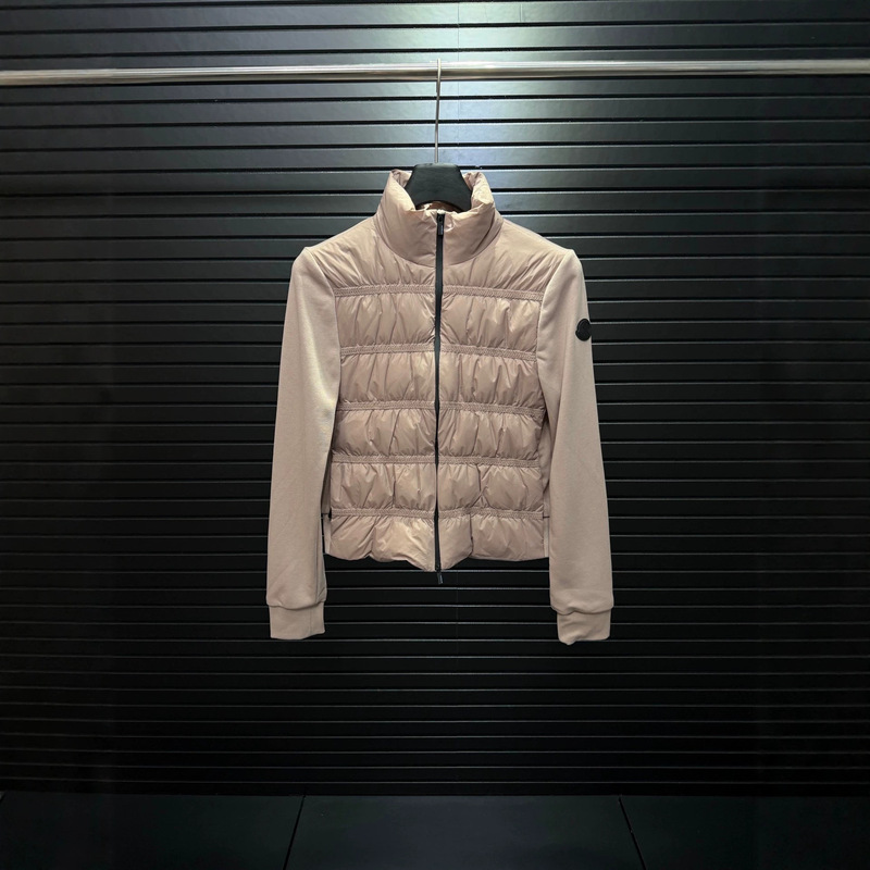 Exclusive 25 Classic M Brand Knitted Sleeve Lightweight Down Jacket with Stand Collar and Bubble Texture, M Brand Autumn/Winter Women's Trendy Coat Exclusive 25 Classic M Brand Knitted Sleeve Lightweight Down Jacket with Stand Collar and Bubble Texture, M Brand Autumn/Winter Women's Trendy Coat