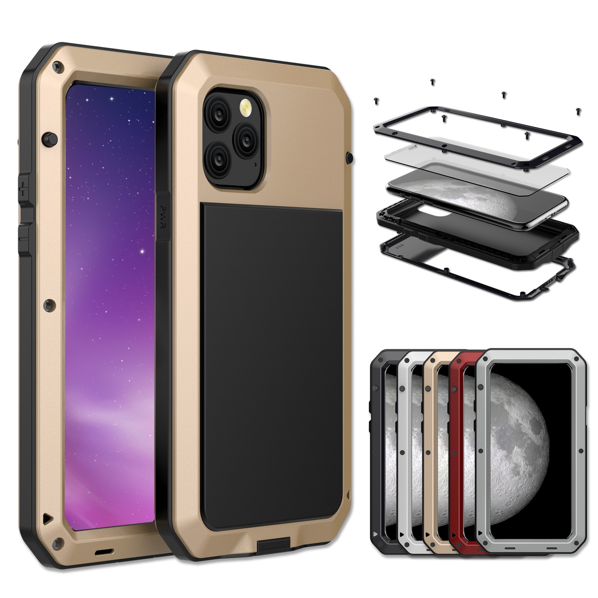 Shockproof Metal Phone Case For Iphone 17 Pro Protective Cover_voghion.com