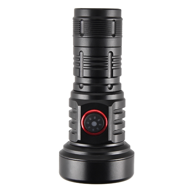 Linterna de pulgar transfronteriza al aire libre portátil mini linterna resalte reflector de cinco velocidades tipo-C linterna de carga rápida