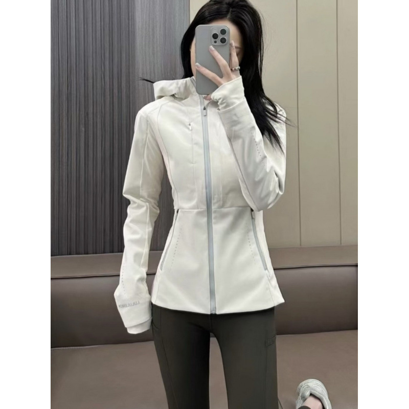 Lulu Original Brand Fend Soft Shell Jacket Cross Hooded Windproof Breathable Autumn and Winter Jacket Women's Yoga Wear Lulu Original Brand Fend Soft Shell Jacket Cross Hooded Windproof Breathable Autumn and Winter Jacket Women's Yoga Wear