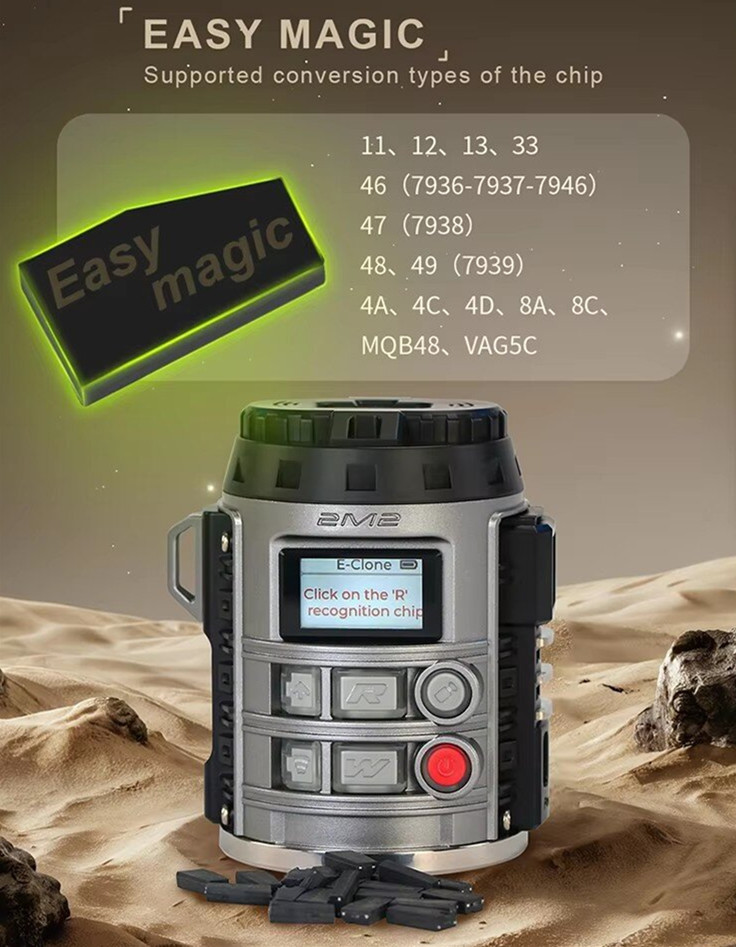 Tank 2m2 Tank Simple Clone Super Transponder Can Copy Chip Id46 Id4D Id8A Id47