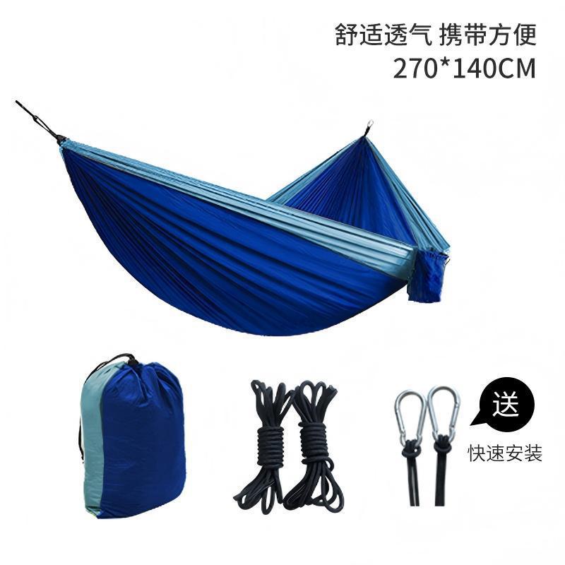 Fábrica directa hamaca de nylon paracaídas hamaca de tela de ocio columinar hamaca de campamento multicolor doble image 9