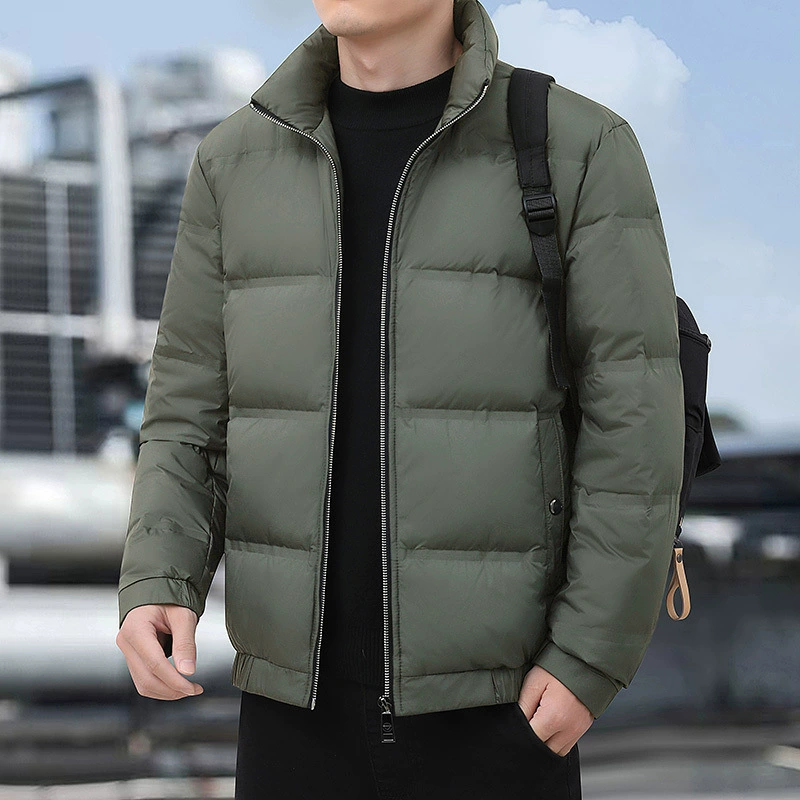 Men's short keep warm down jacket for leisure, 2024 years