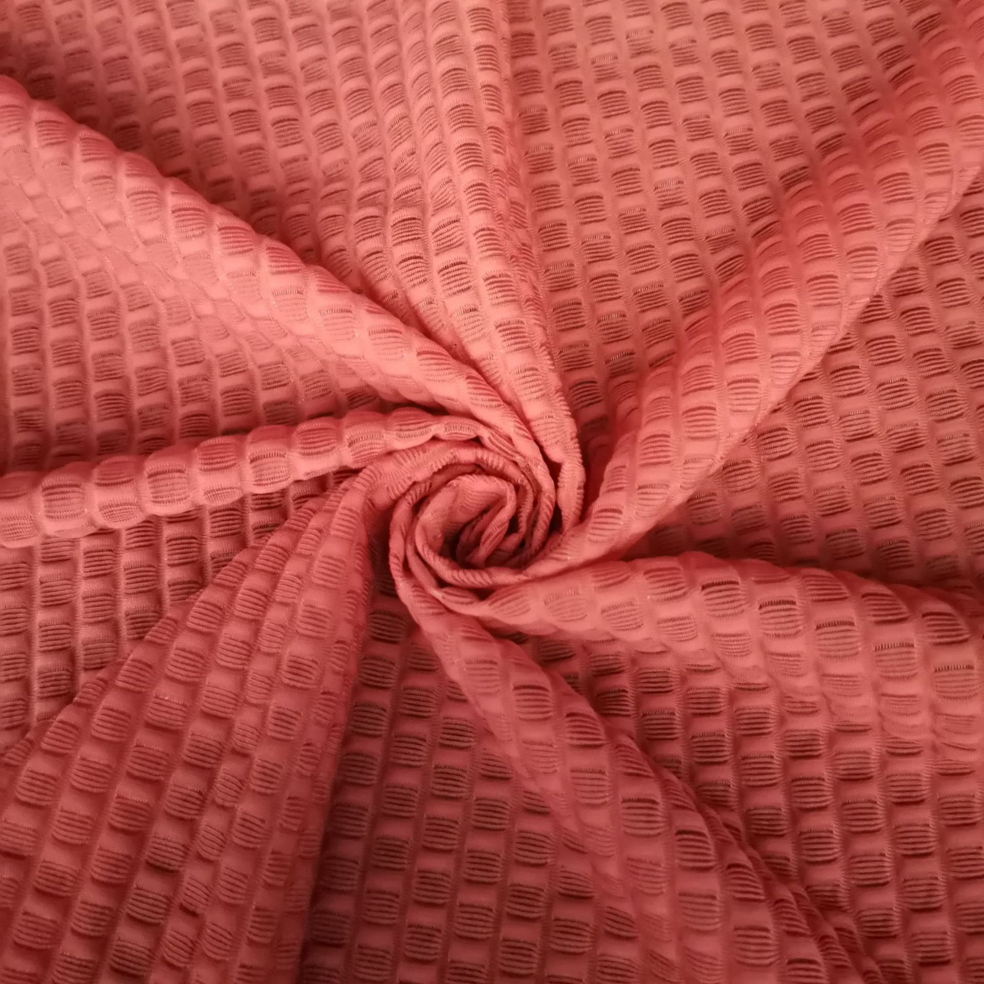 锦氨小灯笼弹力面料 贴肤高弹提花网布 女装打底衫布料140gsm