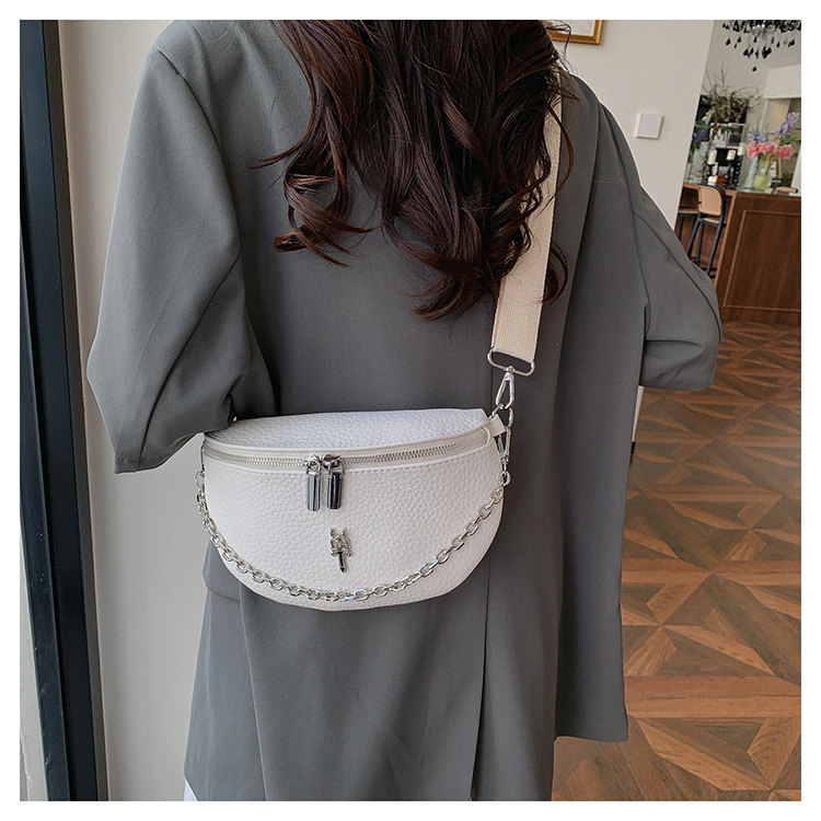 All Seasons Season Women's Gender Women's Streetwear Solid Color PU Waist Bags