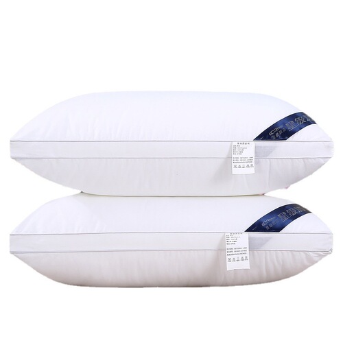 Pure cotton feather velvet pillow core five-star hotel pillow high rebound pillow single neck pillow machine washable pillow core wholesale