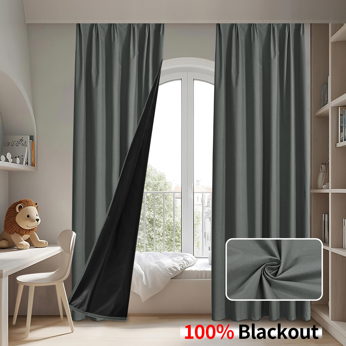 Nuevo estilo transfronterizo Chunyafang persianas totalmente opacas ganchos para salas de estar protección solar cortinas terminadas TEMU AliExpress