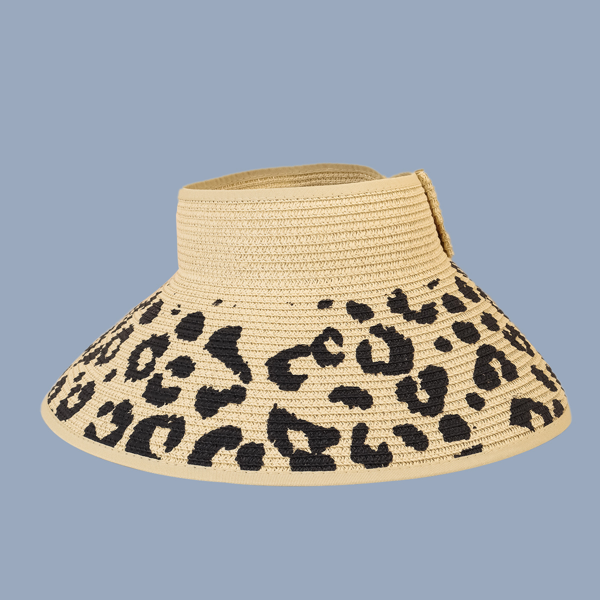 Korean Leopard Print Empty Top Sun Hat display picture 1