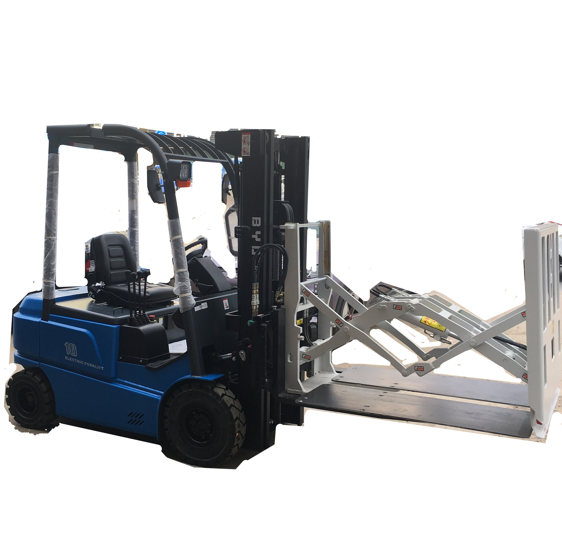 BYD叉车 铁电池叉车 比亚迪锂电池叉车配推拉器 CPD16L锂电叉车