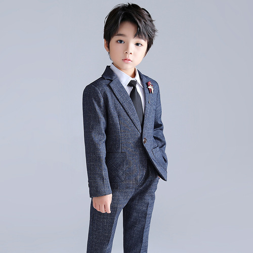 Children's small suit, Korean style boy's stage performance clothing, British style flower girl dress, piano performance clothing factory wholesale