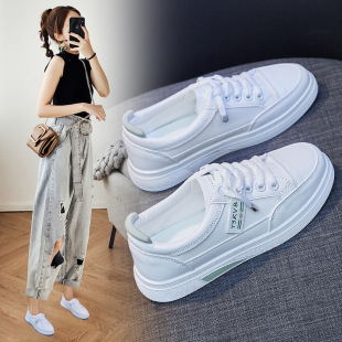 White Shoes for Women 2025 Spring New Breathable Student Sneakers Ins K-Style Flats Running Casual Shoes for Women D201