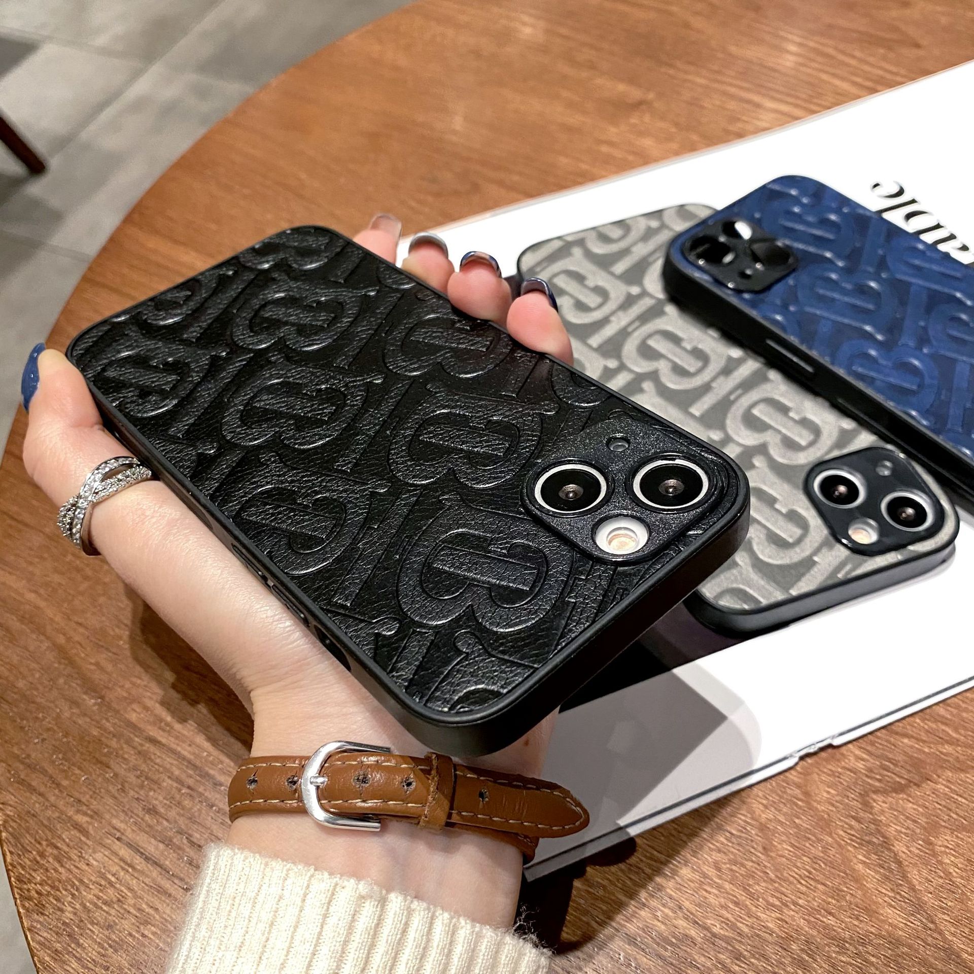 European and American Style Suitable for Apple 17Pro Phone Case Iphone7 Anti-Drop Protective Cover 2-in-1 Leather-Like Trendy