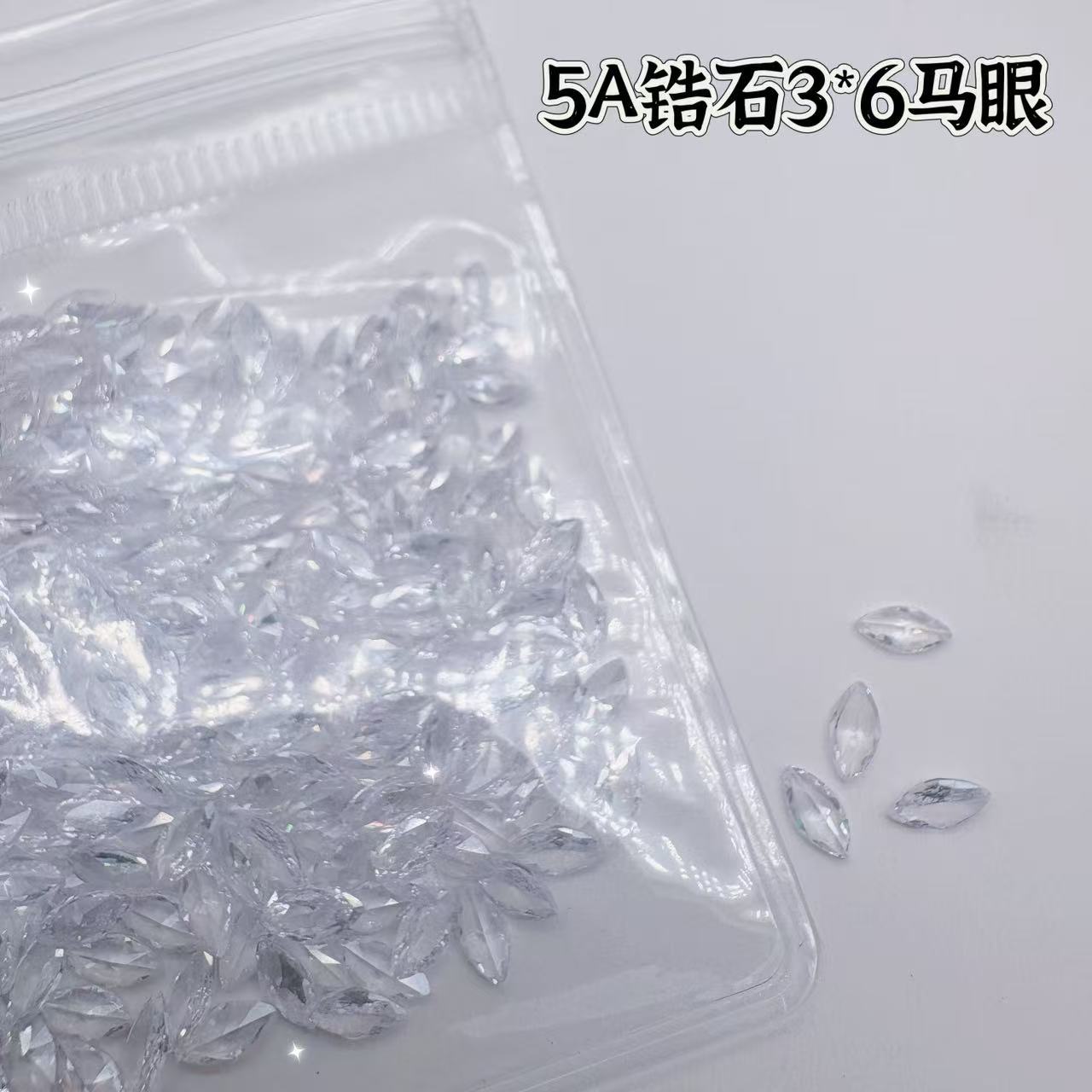 5A 지르콘 투명 후작-3*6mm