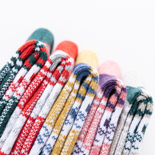 Amazon Cross-border Foreign Trade Winter Socks Women's Mid-calf Socks Thick Line Double Deer Women's Rabbit Wool Socks Christmas Women's Socks