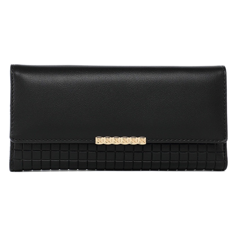 Cartera de las mujeres de la manera de las mujeres cartera larga delgada bolsa de tarjeta de embrague bolsa de las mujeres moneda monedero tarifa bolsa de plata