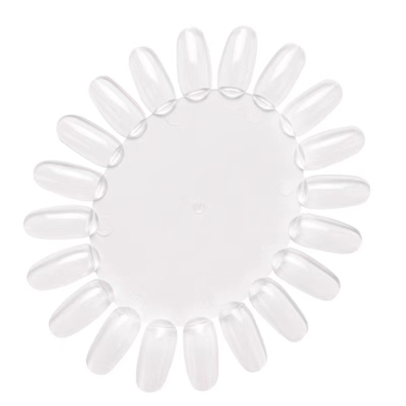 Tarjeta de esmalte de uñas oval 20 tablero de exhibición de obras de uñas de color oval placa de pintura de uñas falsas