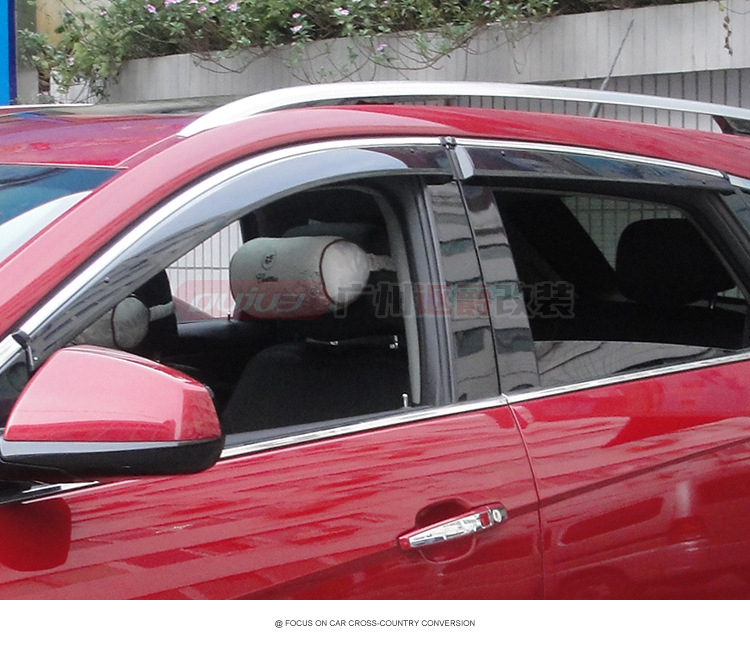 Cadillac SRX Stainless Steel Window Visor, Chrome Trim
