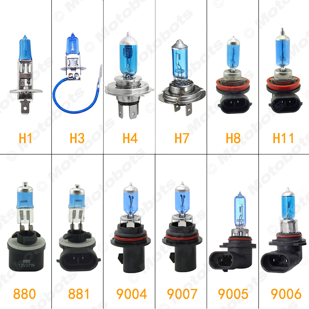 12V super white light car quartz lamp halogen bulb H1H3 H4 H7 H8 H11 9005 9007 880