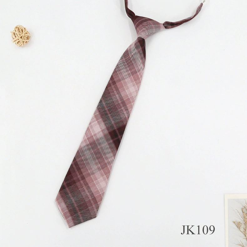 Заготовка на петлях Lazy Tie JKDK, школьная форма в клетку колледжного стиля, регулируемая 7×33 см