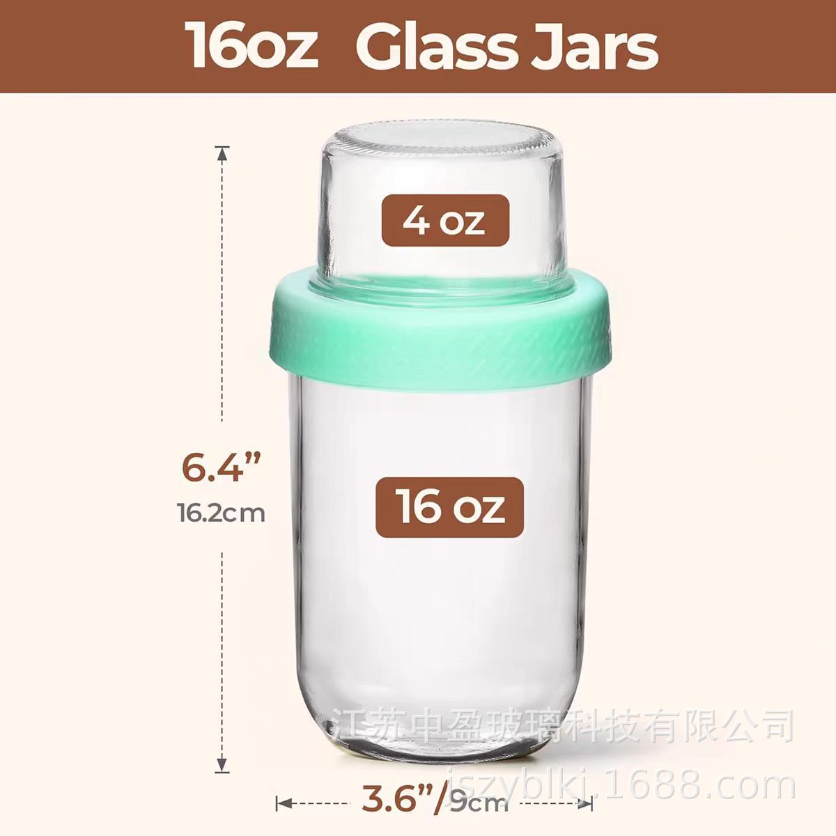 Taza de yogur de vidrio transfronteriza taza de desayuno portátil separación seca y húmeda sellado taza de avena taza de noche con cubierta ensalada laminada