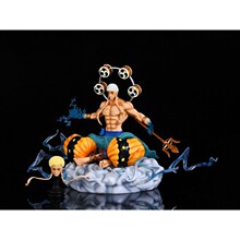 海贼王BT pop坐姿雷神 限量霸气全套手办雕像底座发光手办模型