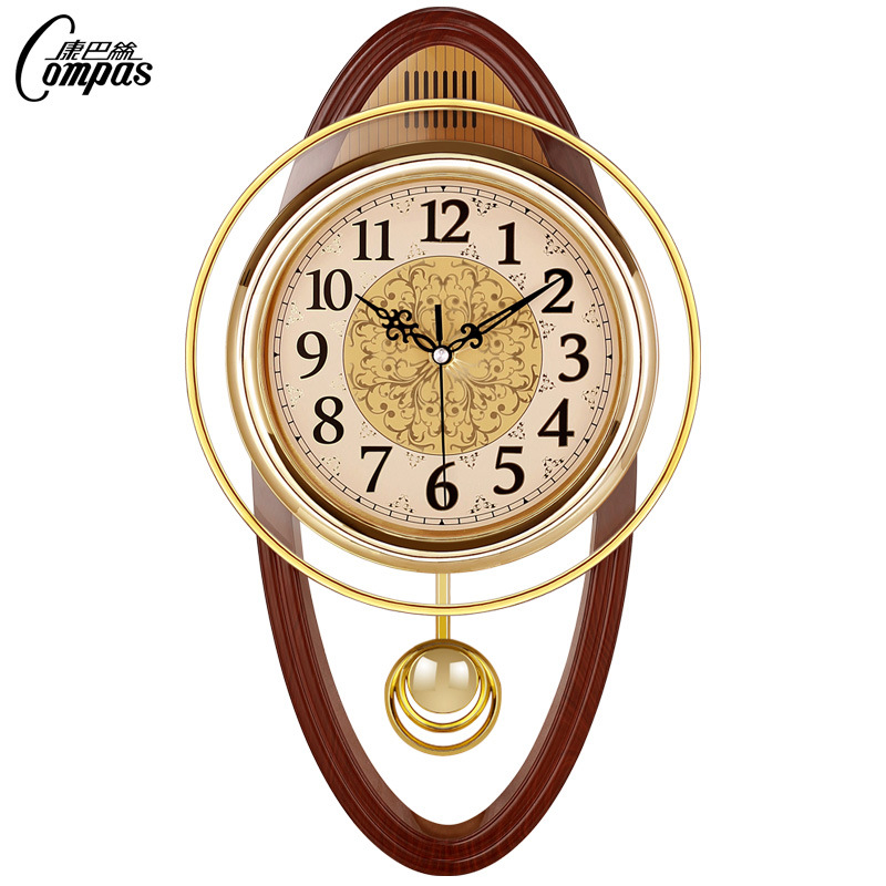 FUENTE Fábrica retro swing Reloj de pared sala de estar simple moda Reloj de pared dormitorio mudo reloj de cuarzo reloj moderno