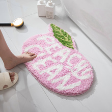 跨境轻奢植绒地毯异形浴室地垫柔软超细纤维可水洗吸水地毯门垫