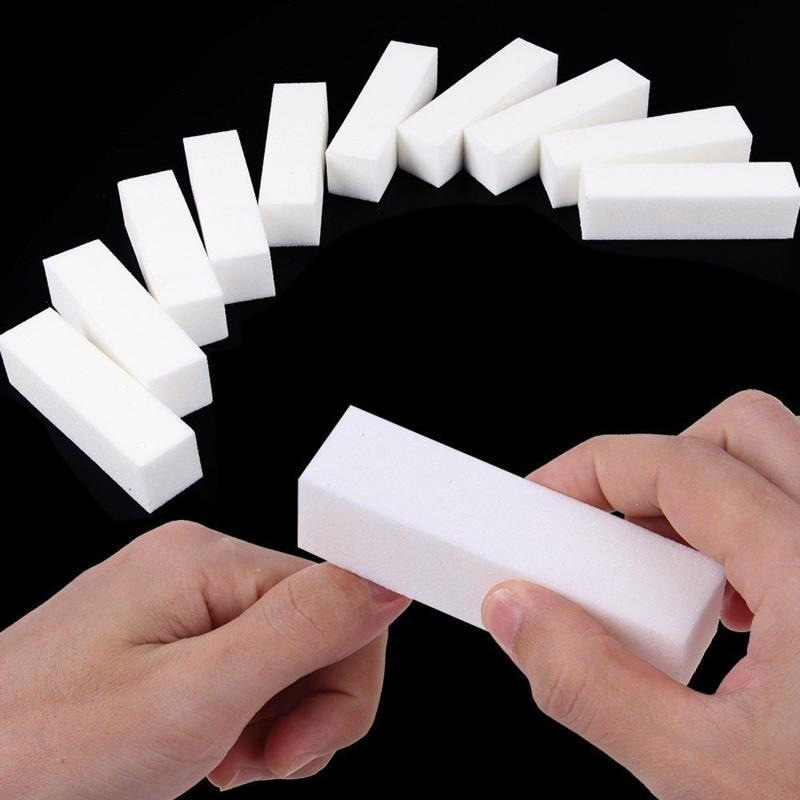 Cross-Border Supply High-Elastic Cotton White Tofu Block Frosted Polishing Strip Four-Sided Polishing Block Sponge Nail File Cross-Border Supply High-Elastic Cotton White Tofu Block Frosted Polishing Strip Four-Sided Polishing Block Sponge Nail File