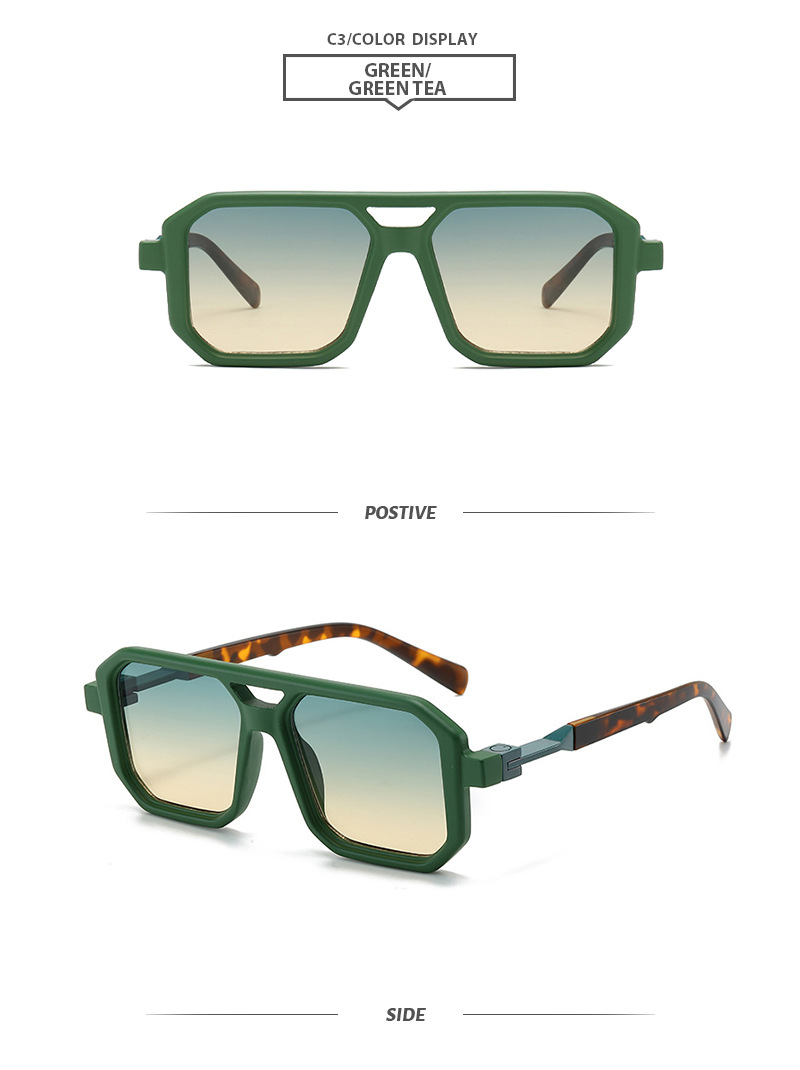 65g Weight Full Frame Glasses Structure Sunglasses Classification PC, UV400 Protection Lens Material Square Glasses Style Outdoor, Travel Occasion Square Pattern All Seasons Season Unisex Gender Basic, Hawaiian, Tropical Style Basic Hawaiian Tropical Square PC UV400 Protection Square Full Frame Women's Sunglasses 8