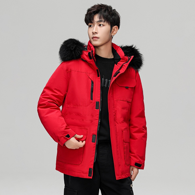 Nueva chaqueta de invierno con capucha informal y cálida de moda para hombre_voghion.com