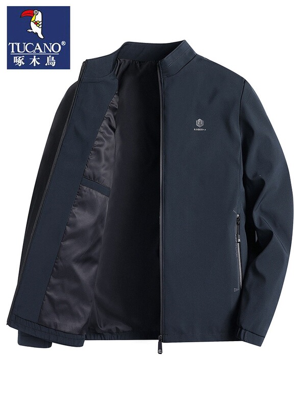 Woodpecker 2026 Spring and Autumn New Men's Jacket, Casual High-End Stand-Up Collar Coat for Middle-Aged and Elderly Fathers Woodpecker 2026 Spring and Autumn New Men's Jacket, Casual High-End Stand-Up Collar Coat for Middle-Aged and Elderly Fathers